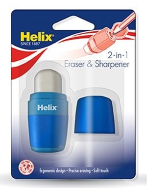 Helix 1 Hole Duo Sharpener & Eraser - Blue